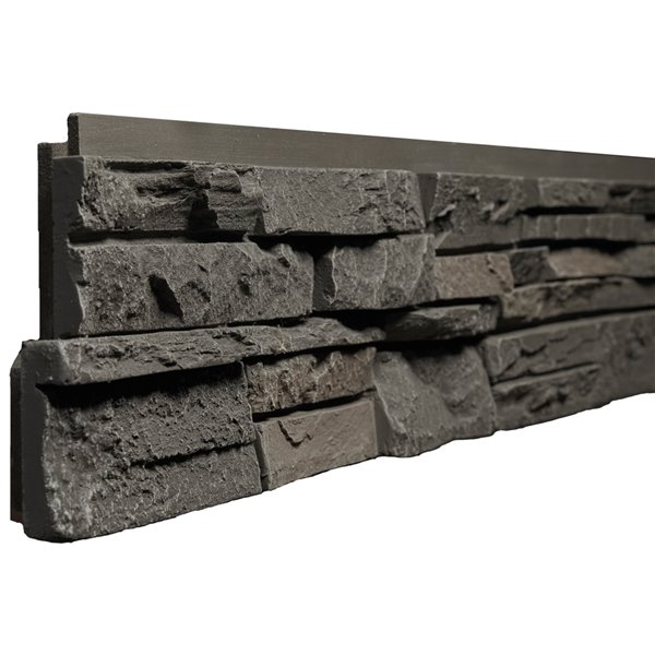 Panneaux Stacked Stone de Quality Stone, brun foncé, paquet de 4