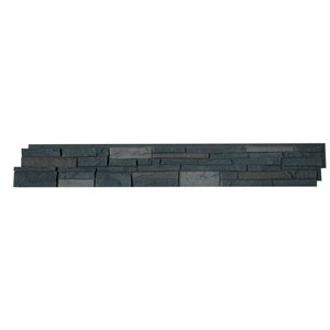 Quality Stone Stacked Stone - Panels - Dark Brown - 4-Pack