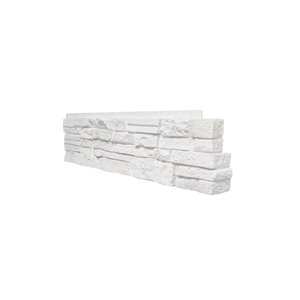 Quality Stone Stacked Stone - Right Corners - Simply White - 4-Pack