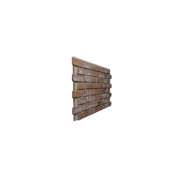 Panneau mural Classic Brick de Hourwall couleur rouge recyclé 23.5 po x 44.5 po, 2/pqt