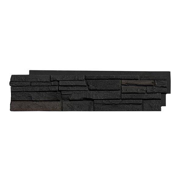 Coins gauche Stacked Stone de Quality Stone, mélange de noir, paquet de