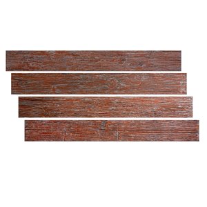 Panneaux Barn Wood de Hourwall, rouge de grange, paquet de 4