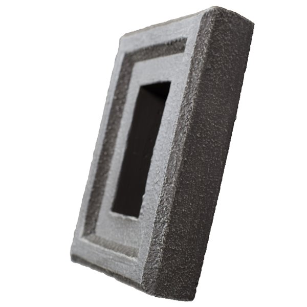 Quality Stone Stacked Stone Electrical Trim  - Dark Brown