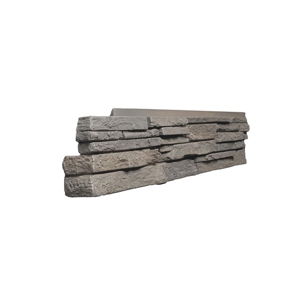 Coins gauche Stacked Stone de Quality Stone, mélange de gris, paquet de