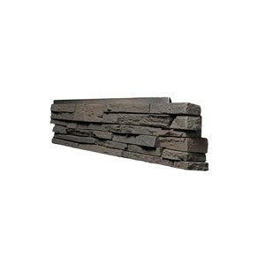 Quality Stone Stacked Stone - Right Corners - Grey Brown - 4-Pack