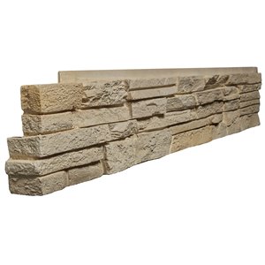 Quality Stone Stacked Stone - Left Corners - Aspen - 4-Pack