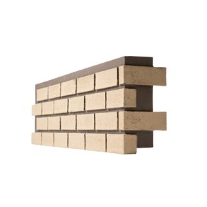 Quality Stone Modern Brick - Right Corner - Old School Yellow - 4-Pack