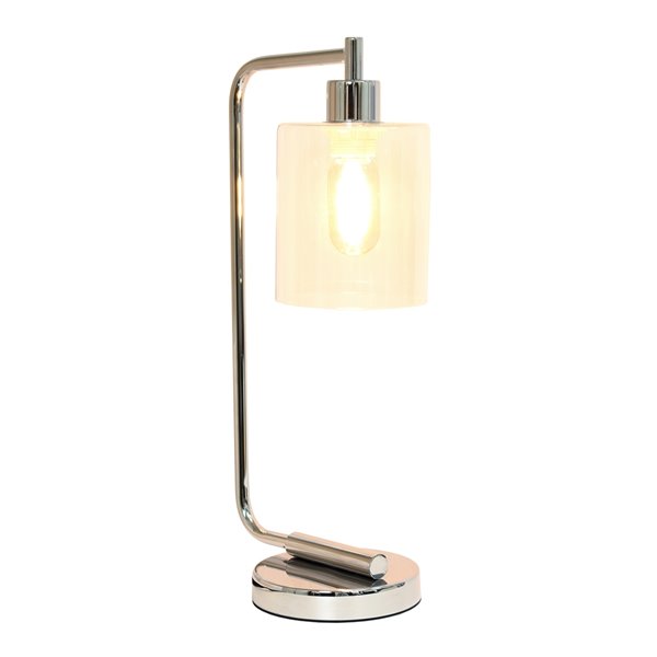 Industrial Iron Lantern Desk Lamp, Desk Lamps With Glass Shades