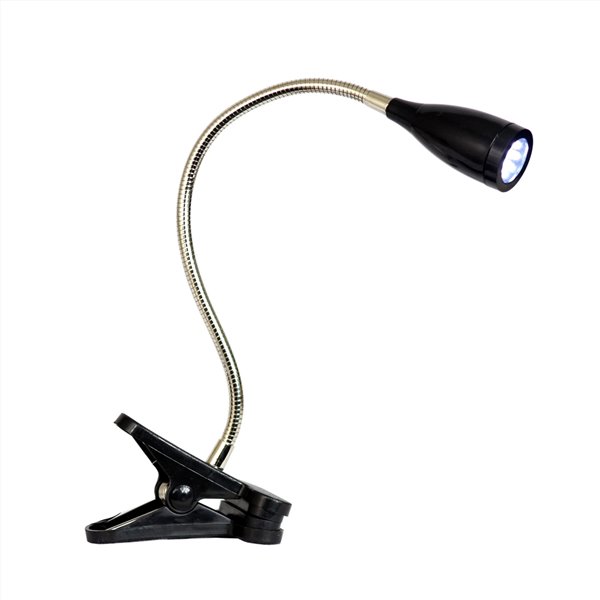 Noir, Lampe de Bureau à Pince 48 LED Flexible à 360°Lampe Lecture Clipsable  3