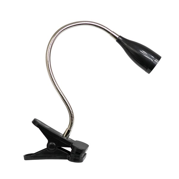 Lampe de lecture noire LED ultra-lumineuse flexible à pince