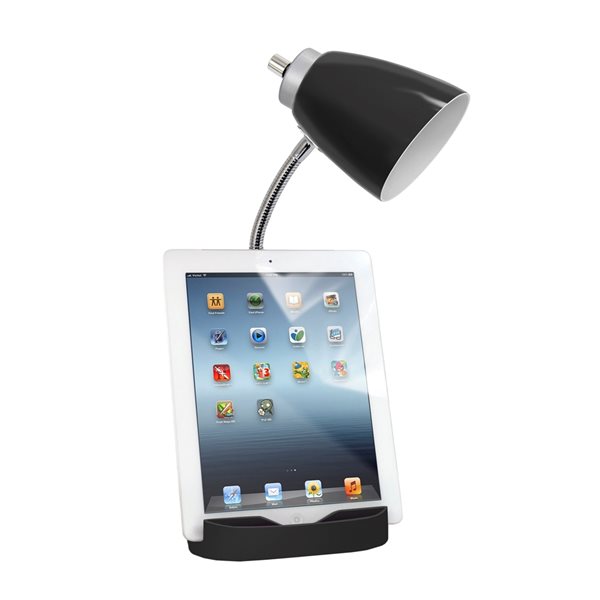 LimeLights Gooseneck Organizer Desk Lamp with  USB port - 18.5-in