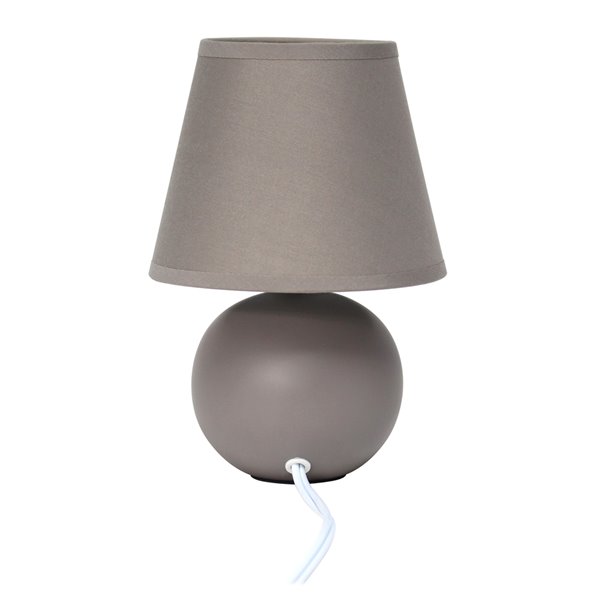 Simple Designs Mini Ceramic Globe Table Lamp Grey - Set of 2