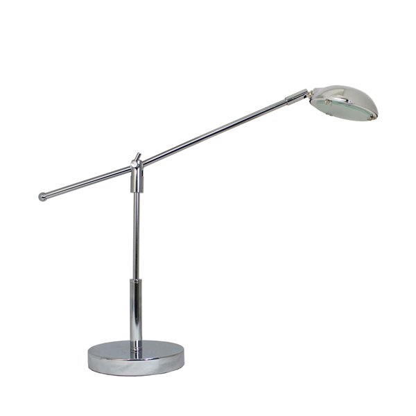 Simple Designs 3W Balance Arm LED Desk Lamp with Swivel Head - Chrome - 21-in