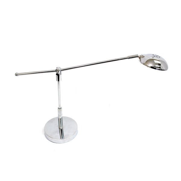 Simple Designs 3W Balance Arm LED Desk Lamp with Swivel Head - Chrome - 21-in