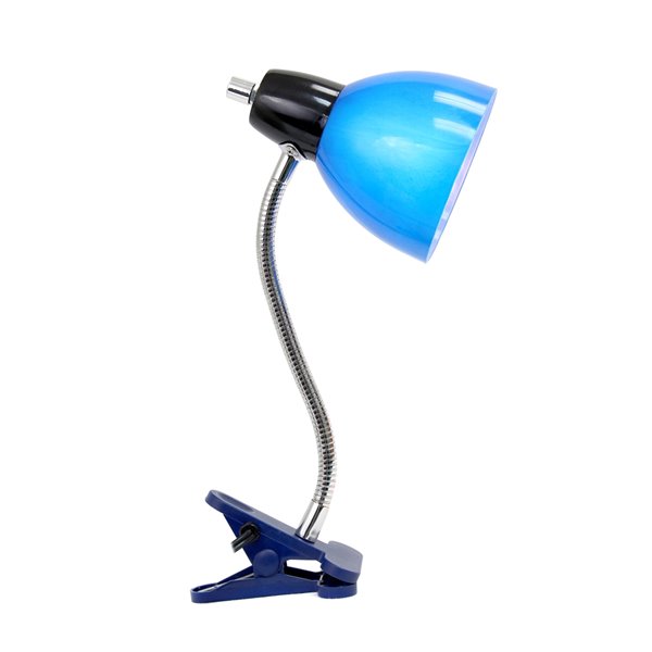 LimeLights Adjustable Clip Lamp Light Blue - 12-in