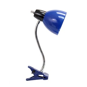 LimeLights Adjustable Clip Lamp Light Blue - 12-in