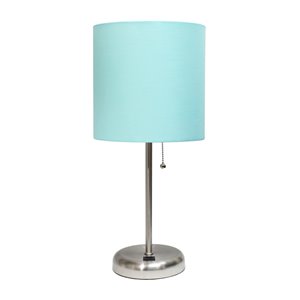 LimeLights 17.25-in Adjustable Blue Swing-arm Desk Lamp with