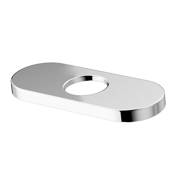 Bathroom Deck Plate in Chrome Finish - Diameter 5.5-in