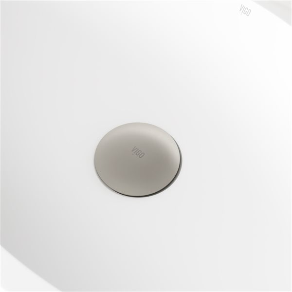 VIGO&nbsp;1.75-in W Vessel Bathroom Sink Pop-Up Drain and Mounting Ring - Brushed Nickel