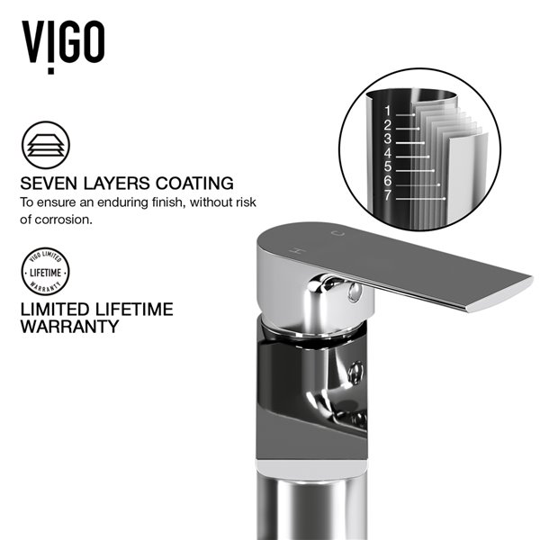 VIGO Norfolk Vessel Bathroom Faucet In Chrome