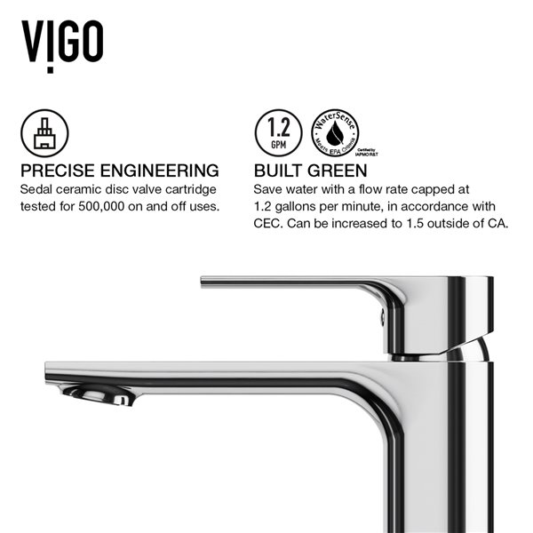 VIGO Norfolk Vessel Bathroom Faucet In Chrome