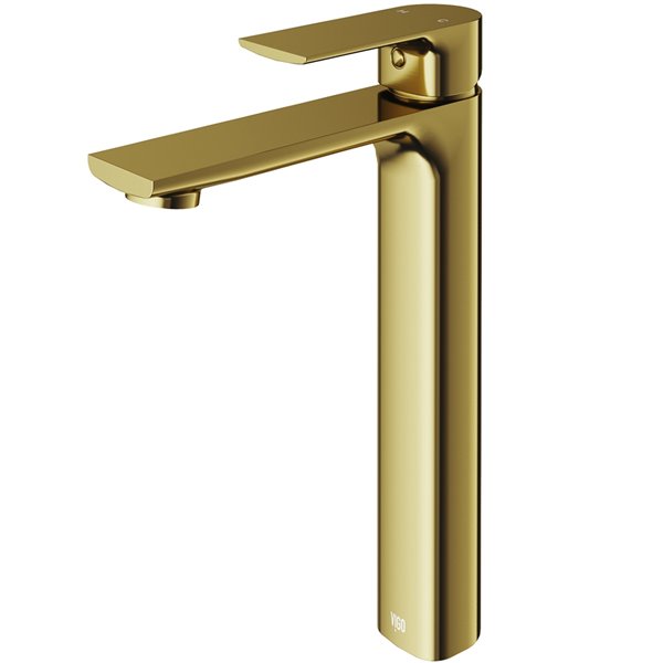 VIGO Norfolk Vessel Bathroom Faucet in Matte Brushed Gold