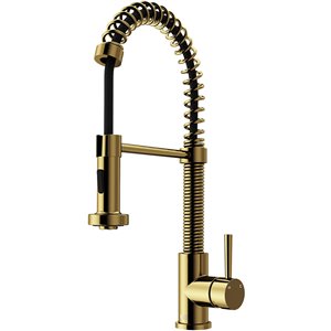 VIGO Edison Pull-Down Spray Kitchen Faucet (in Matte Brushed Gold)