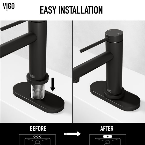 VIGO&nbsp;5.5-in Deck Plate - Matte Black