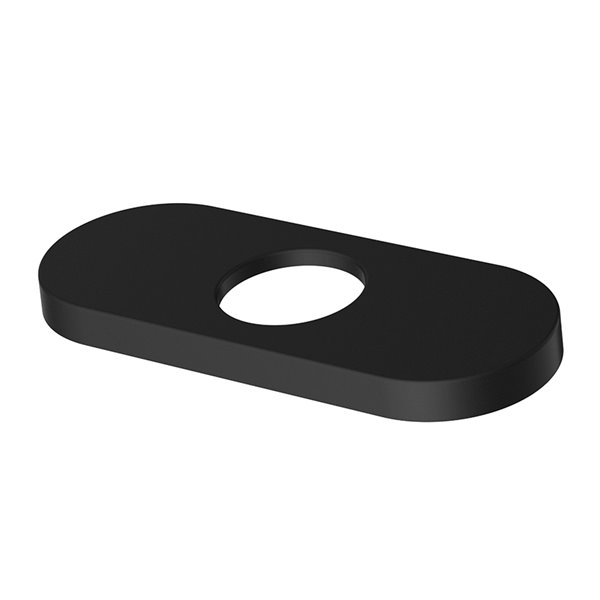 Bathroom Deck Plate in Matte Black Finish - Diameter 5.5-in