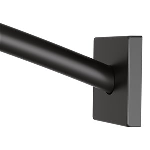 MOEN Triva Adjustable Curved Shower Rod - 60-in - Matte Black