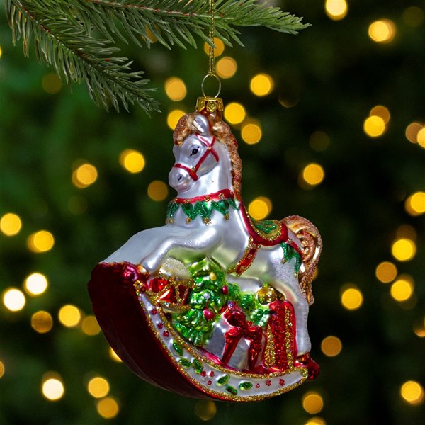 Rocking horse hot sale ornaments