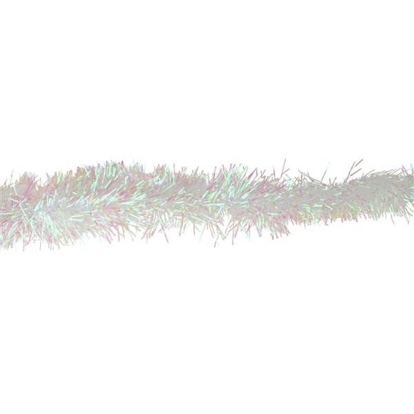 Northlight Iridescent Artificial Christmas Garland - Unlit - 50-ft x 4-in - White