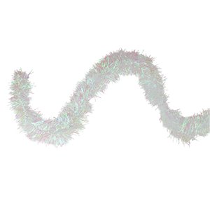 Northlight Iridescent Artificial Christmas Garland - Unlit - 50-ft x 4-in - White