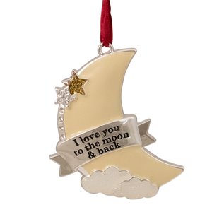 Northlight "I love you to the moon and back" Christmas Ornament - 3.25-in - Yellow