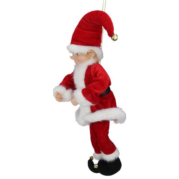 Northlight 15-in Red and White Bendable Christmas Elf in a Santa Suit
