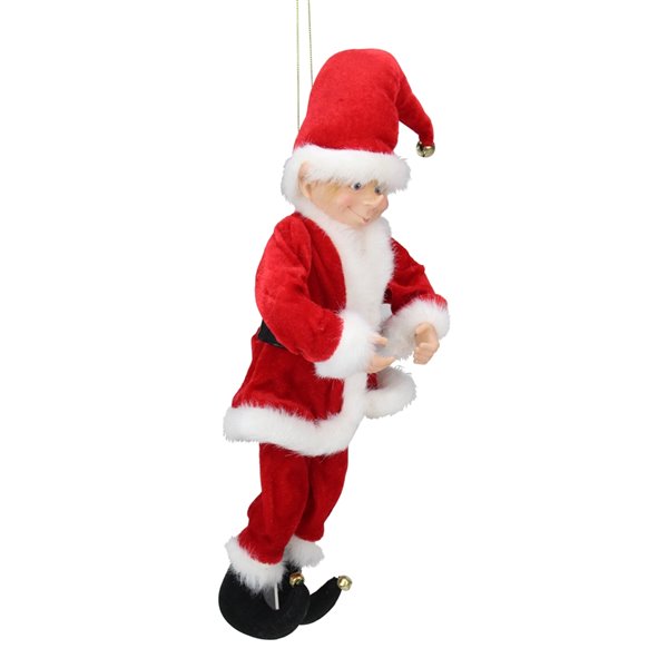 Northlight 15-in Red and White Bendable Christmas Elf in a Santa Suit