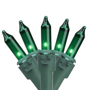 Northlight 100-Count Constant Green Incandescent Electrical-Outlet Indoor/Outdoor 20.25-ft Christmas String Lights