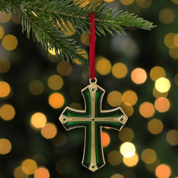 Northlight Layering Effect Cross Christmas Ornament with Crystals - 3.5 ...