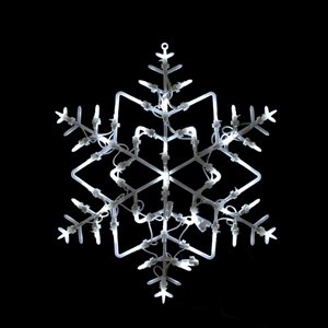 Northlight 18-in White LED Lighted Snowflake Christmas Window Silhouette Decoration