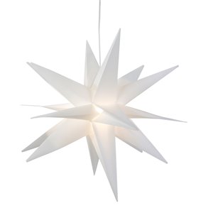 Northlight 22-in White LED Lighted Foldable Moravian Star Handing Christmas Decoration