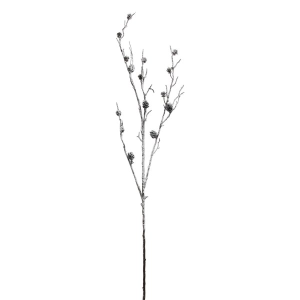 Northlight 42-in White and Brown Sparkling Frosted Pine Cone Twig ...