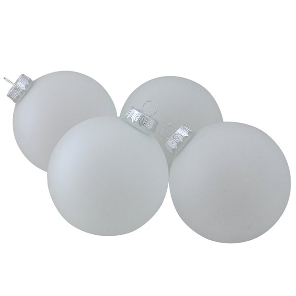 white glass christmas ball ornaments