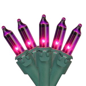 Northlight 100-Count Constant Purple Incandescent Electrical-Outlet Indoor/Outdoor 20.25-ft Christmas String Lights