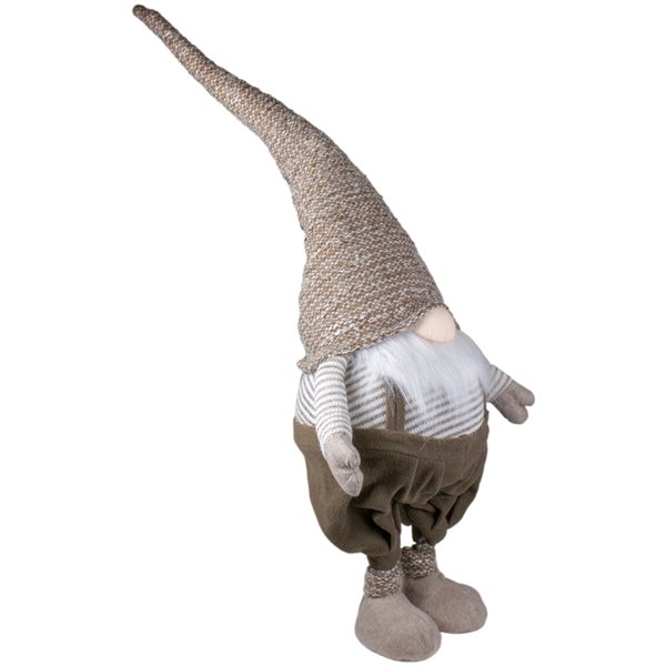 Northlight Brown and White 23.5-in Standing Gnome Christmas Tabletop Decoration