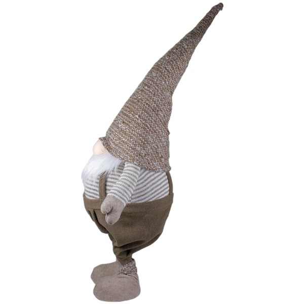 Northlight Brown and White 23.5-in Standing Gnome Christmas Tabletop Decoration