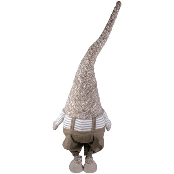 Northlight Brown and White 23.5-in Standing Gnome Christmas Tabletop Decoration