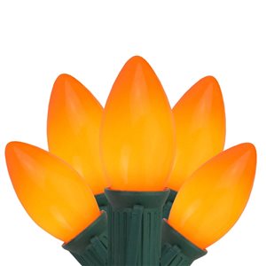 Northlight 25-Count Constant Orange Incandescent Electrical-Outlet Indoor/Outdoor 24-ft Christmas String Lights