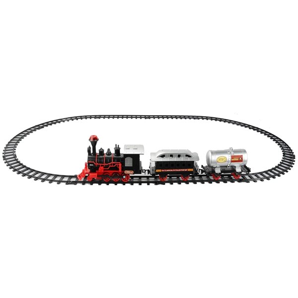 Northlight 13-Piece Black Battery Operated Lighted Animatronic Christmas Express Train Set