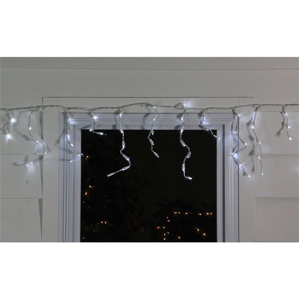 Northlight 100-Count Constant Pure White LED Electrical-Outlet Indoor/Outdoor 5.5-ft Christmas String Lights
