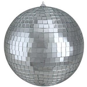 Northlight Shiny Splendor Mirrored Glass Disco Ball Christmas Ornament - 8-in - Silver